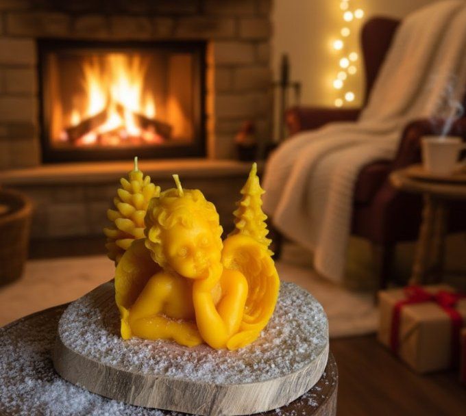 Bougie Ange cire d'abeille