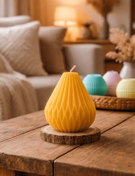 Bougie-lampion-cire d'abeille