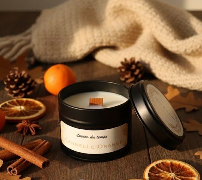 Bougie parfumée-colza-cannelle-orange