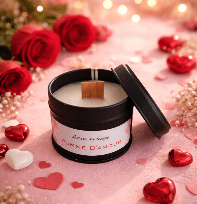 Bougie parfumée-colza-pomme d'amour