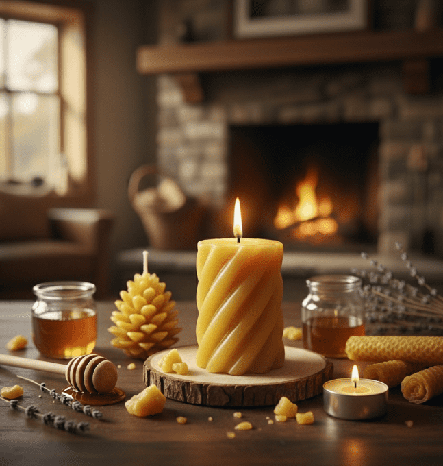 bougie-cire d'abeille