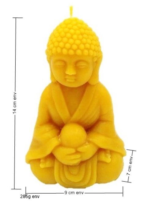 Bougie grand bouddha cire d'abeille