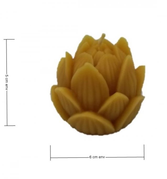 bougie-cired'abeille-lotus