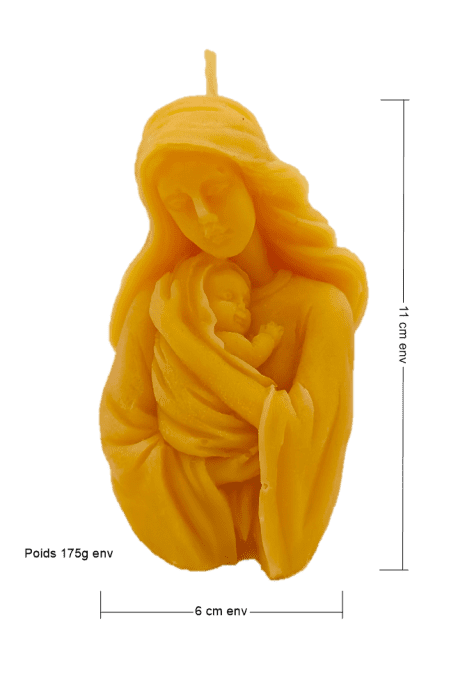 Bougie Vierge et l'enfant cire d'abeille